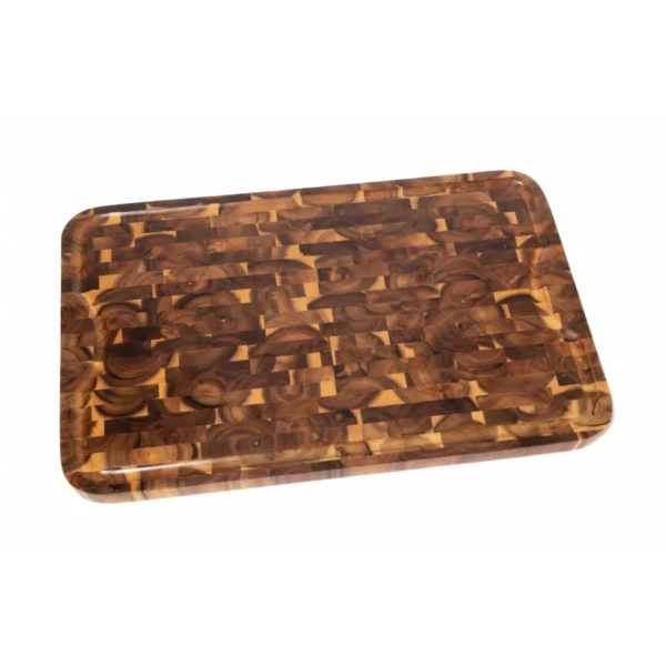 Lipper Acacia Supreme End Grain Board with Deep Well & Inset Handles