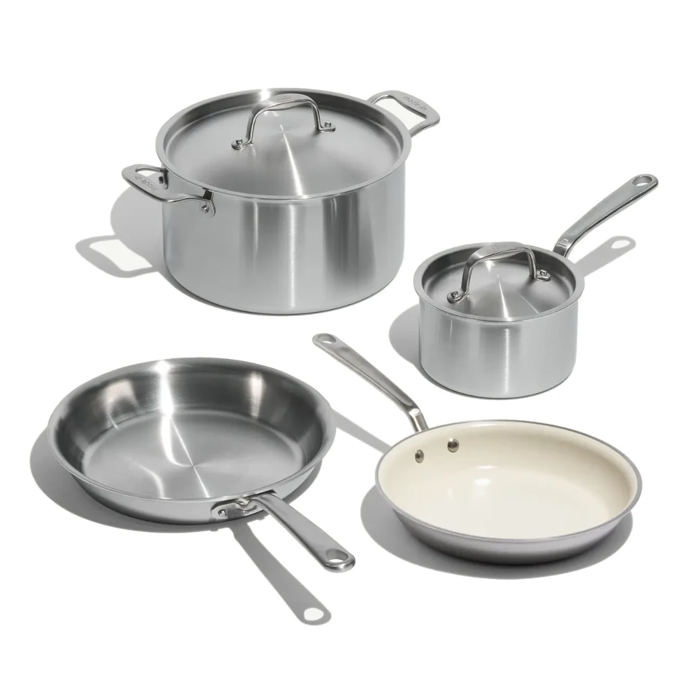 Made In - 6-Pc Stainless Clad Cookware Set