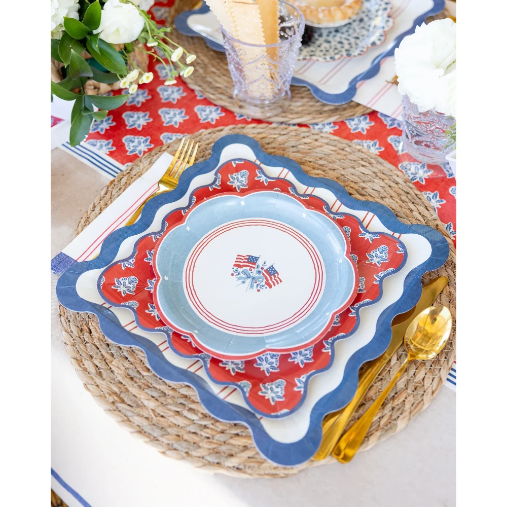 My Mind's Eye - Flag Paper Plates, Set of 8