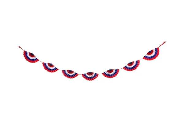My Mind's Eye - Red White and Blue Fan Paper Bunting Banner