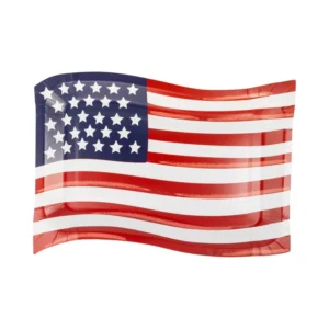 My Mind's Eye - Wavy Flag Paper Plates, 8 Count