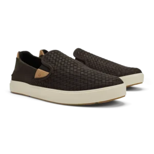 OluKai Laeʻahi Lauhala Leather Shoes - Dark Java