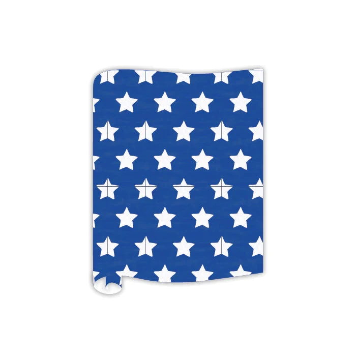 Rosanne Beck Patriotic Blue Stars Table Runner