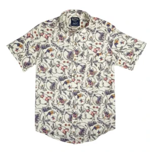 Sendero City Slicker Short Sleeve Shirt - High Lonesome: Ivory/Navy