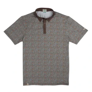 Sendero High Noon Performance Polo - Wildrose Paisley: Sky Blue