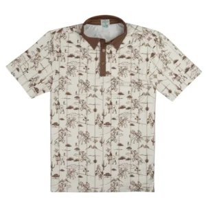 Sendero High Noon Performance Polo - Desert Rodeo