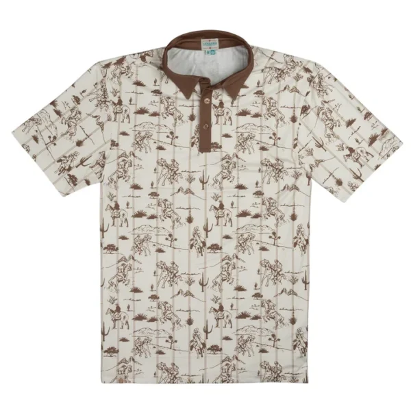 Sendero High Noon Performance Polo - Desert Rodeo