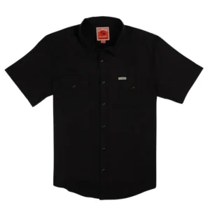 Sendero The Wyatt Pearl Snap Short Sleeve Solid Shirt - Black