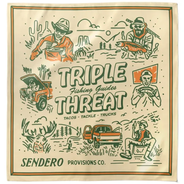 Sendero Triple Threat Bandana - Green