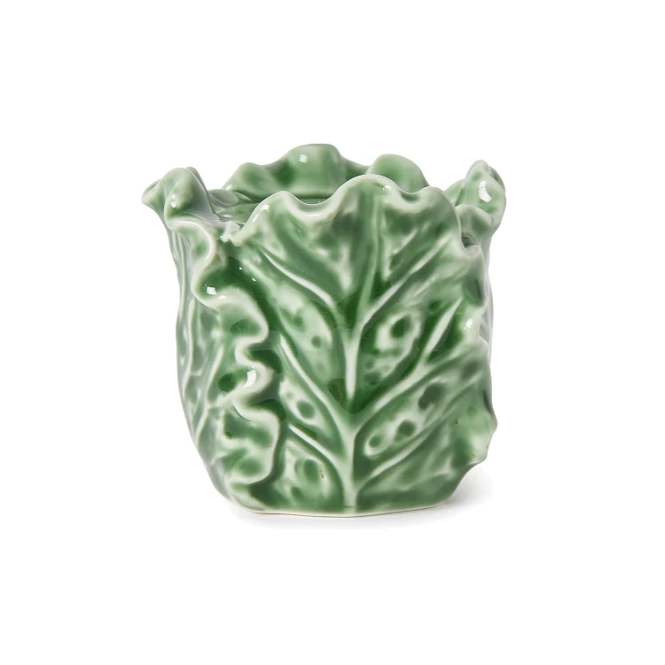Two's Company Cruciferous Leaf Taper Candleholder