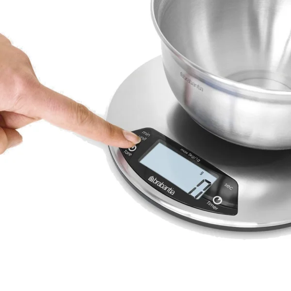 Brabantia Matte Steel Digital Kitchen Scale