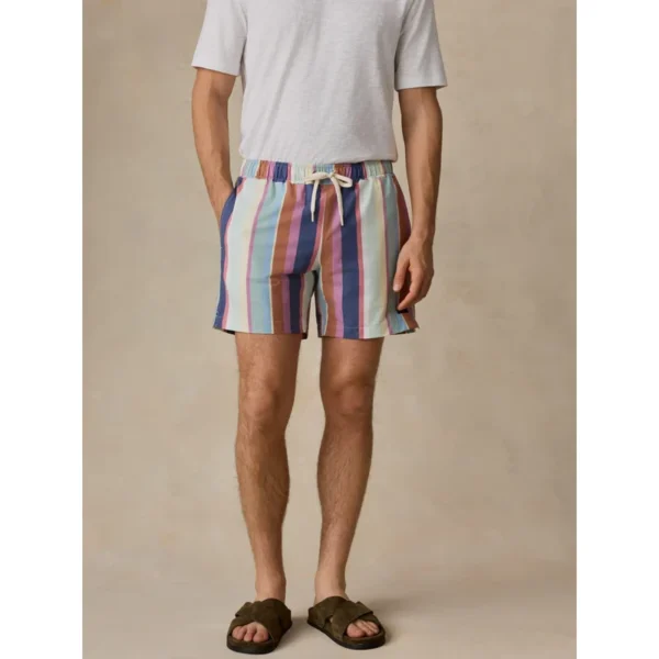Faherty 6" All Day Swim Trunks - Summer Skies Stripe