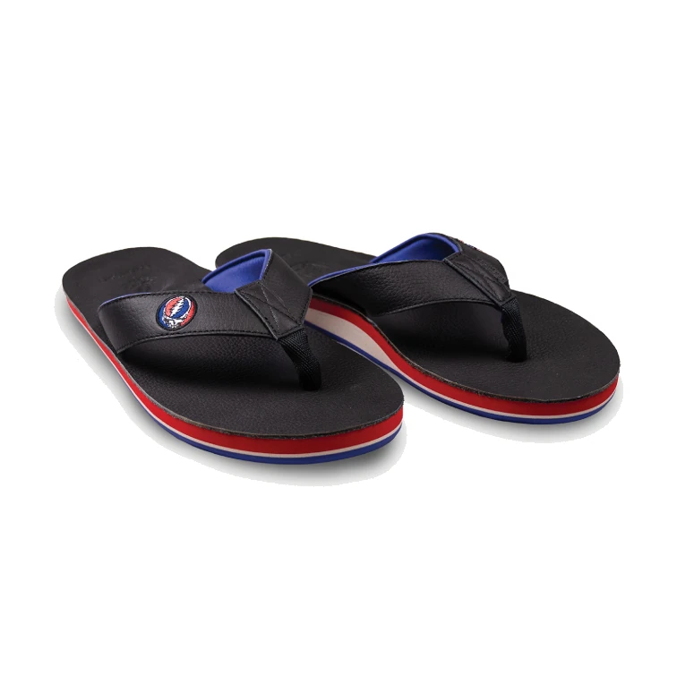 Grateful Dead x Hari Mari Reverb Flip Flops - Raven