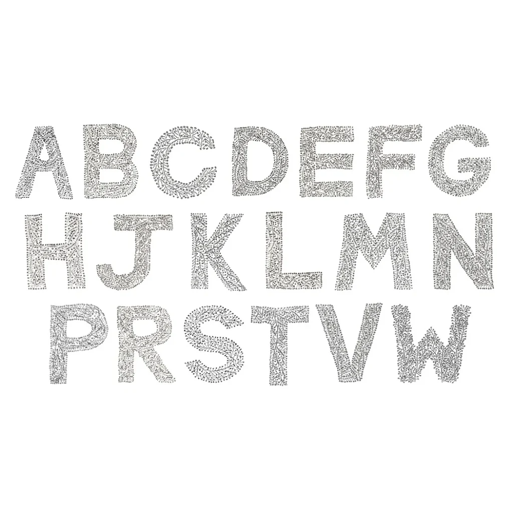 Henry Handwork Monogram Twig Hand Towel - White