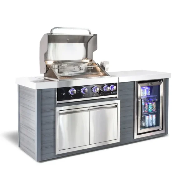 Mont Alpi 4-Burner Artwood Island - Black Stainless Steel