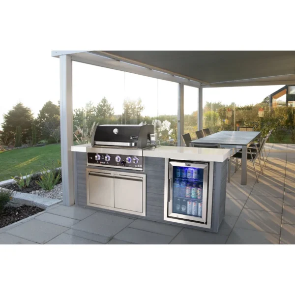 Mont Alpi 4-Burner Artwood Island - Black Stainless Steel