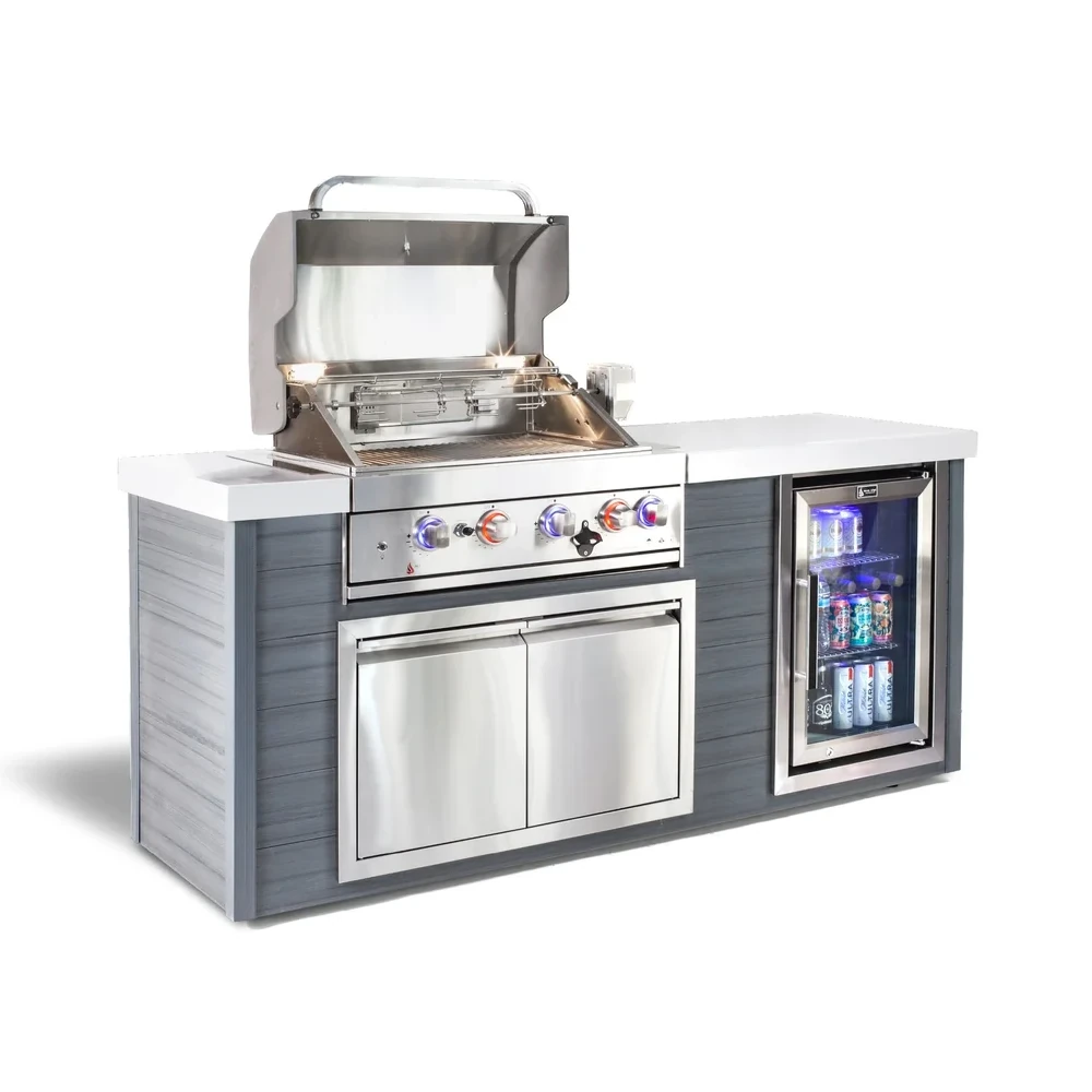 Mont Alpi 4-Burner Artwood Island - Stainless Steel