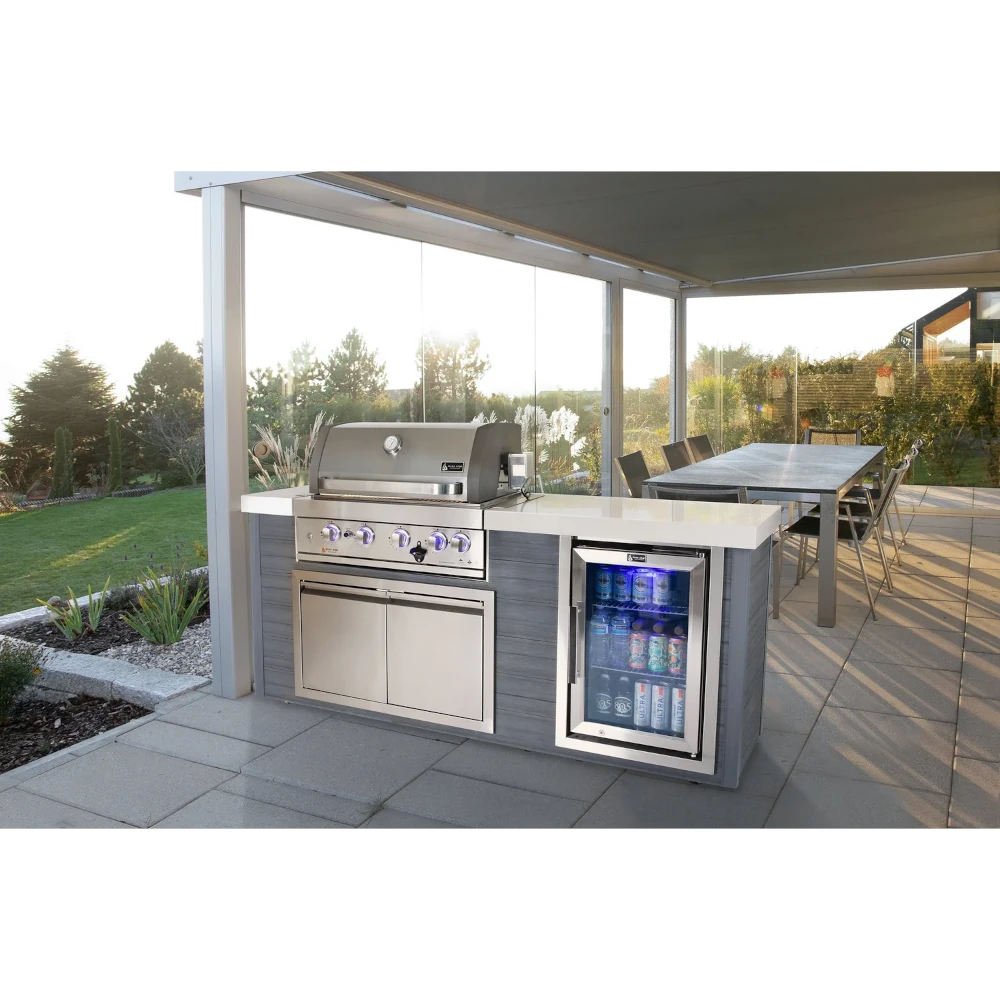Mont Alpi 4-Burner Artwood Island - Stainless Steel