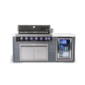 Mont Alpi 6-Burner Artwood Island - Black Stainless Steel