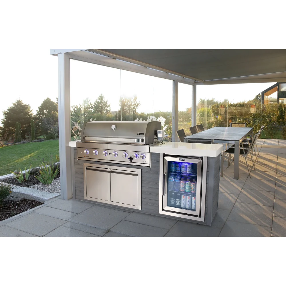 Mont Alpi 6-Burner Artwood Island - Stainless Steel