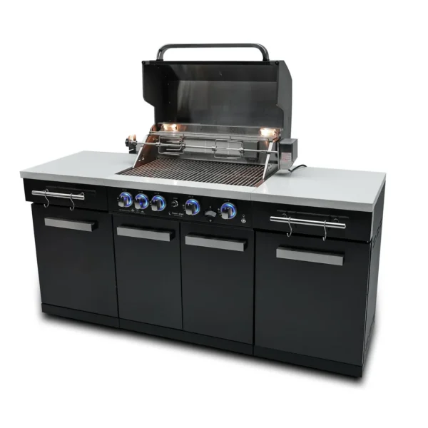 Mont Alpi Compact Outdoor Kitchen Island - Black Stainless Steel