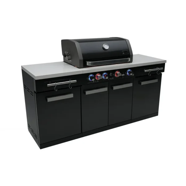 Mont Alpi Compact Outdoor Kitchen Island - Black Stainless Steel