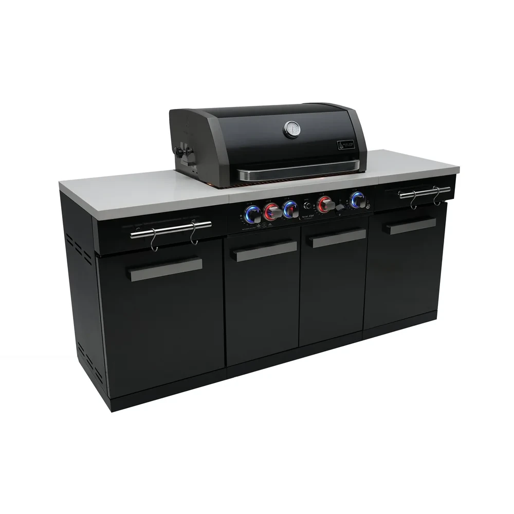 Mont Alpi Compact Outdoor Kitchen Island - Black Stainless Steel