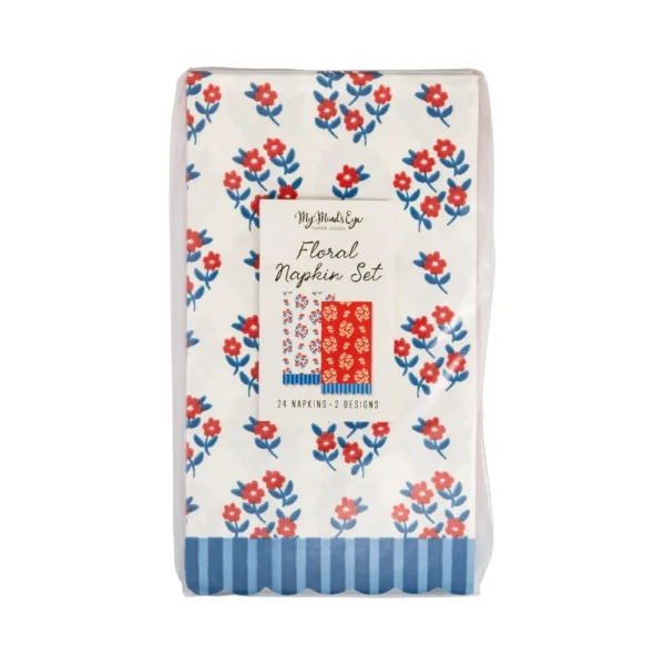 My Mind's Eye - Floral Guest Paper Napkins, Set of 24