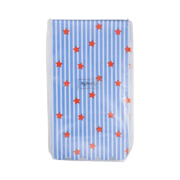 My Mind's Eye - Stripes and Stars Guest Paper Napkins, Pack of 24
