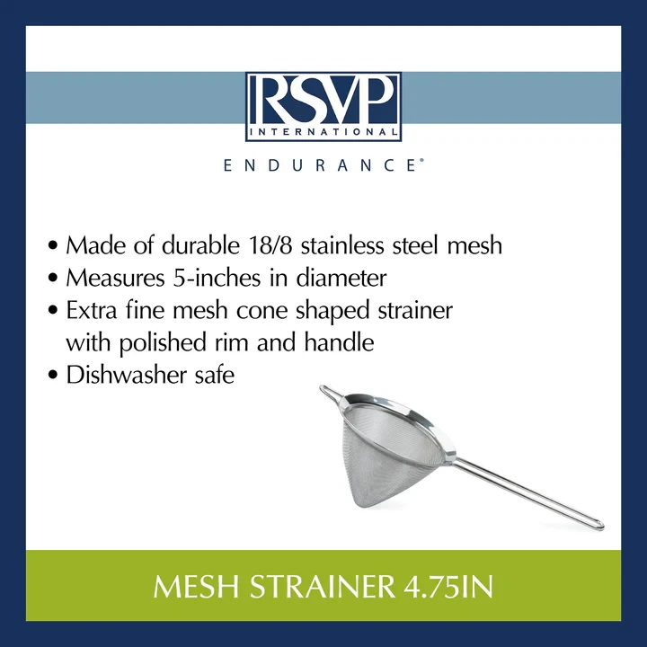 RSVP Endurance Conical Mesh Strainer, 4.75"