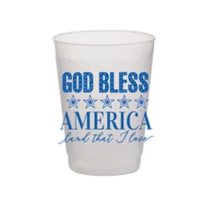 Rosanne Beck God Bless America Frost Flex Cups, Pack of 8