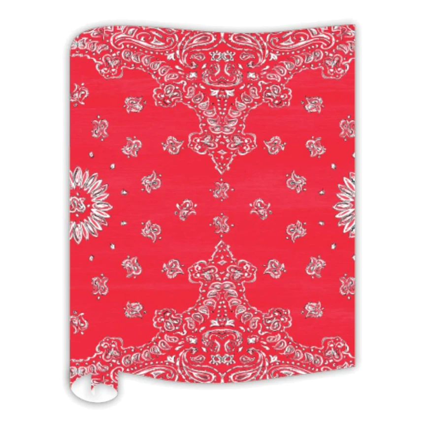 Rosanne Beck Red Bandana Paper Table Runner