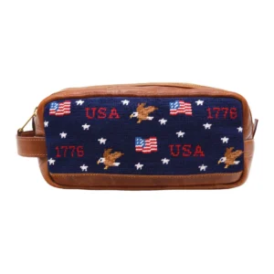Smathers & Branson Americana Pattern Toiletry Bag - Dark Navy