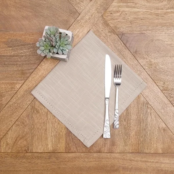 C&F Home Hemstitch Everyday Napkin - Tan