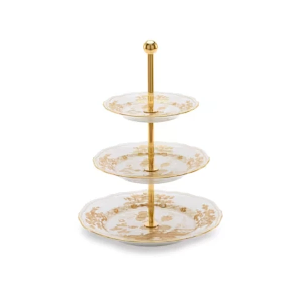Ginori 1735 Oriente Italiano Aurum 3-Tier Serving Stand