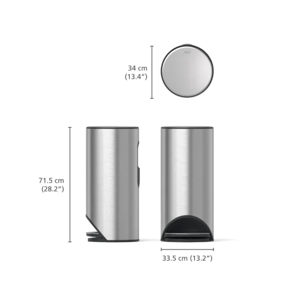 Joseph Joseph Arc 30L Stainless Steel Pedal Trash Can