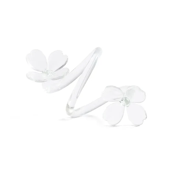 Zodax Botanica Glass Flower Napkin Ring - Clear