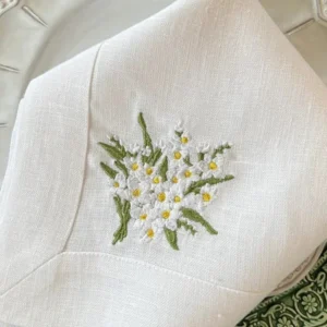 Arte Italica Daisy Bouquet Large Napkin