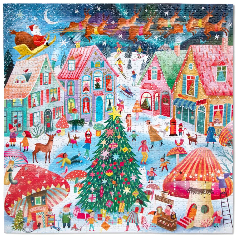 EeBoo Christmas Flight 1000 Piece Puzzle