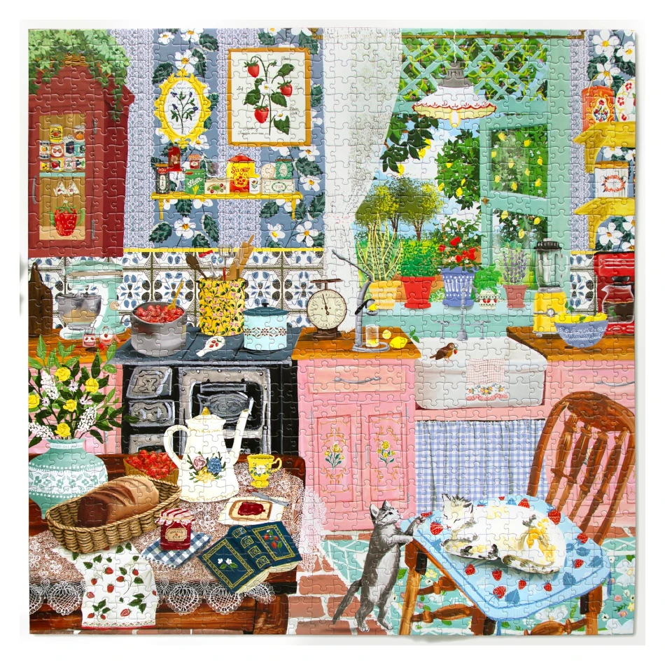 EeBoo Strawberry Kitchen 1000 Piece Puzzle