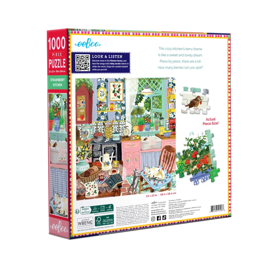 EeBoo Strawberry Kitchen 1000 Piece Puzzle