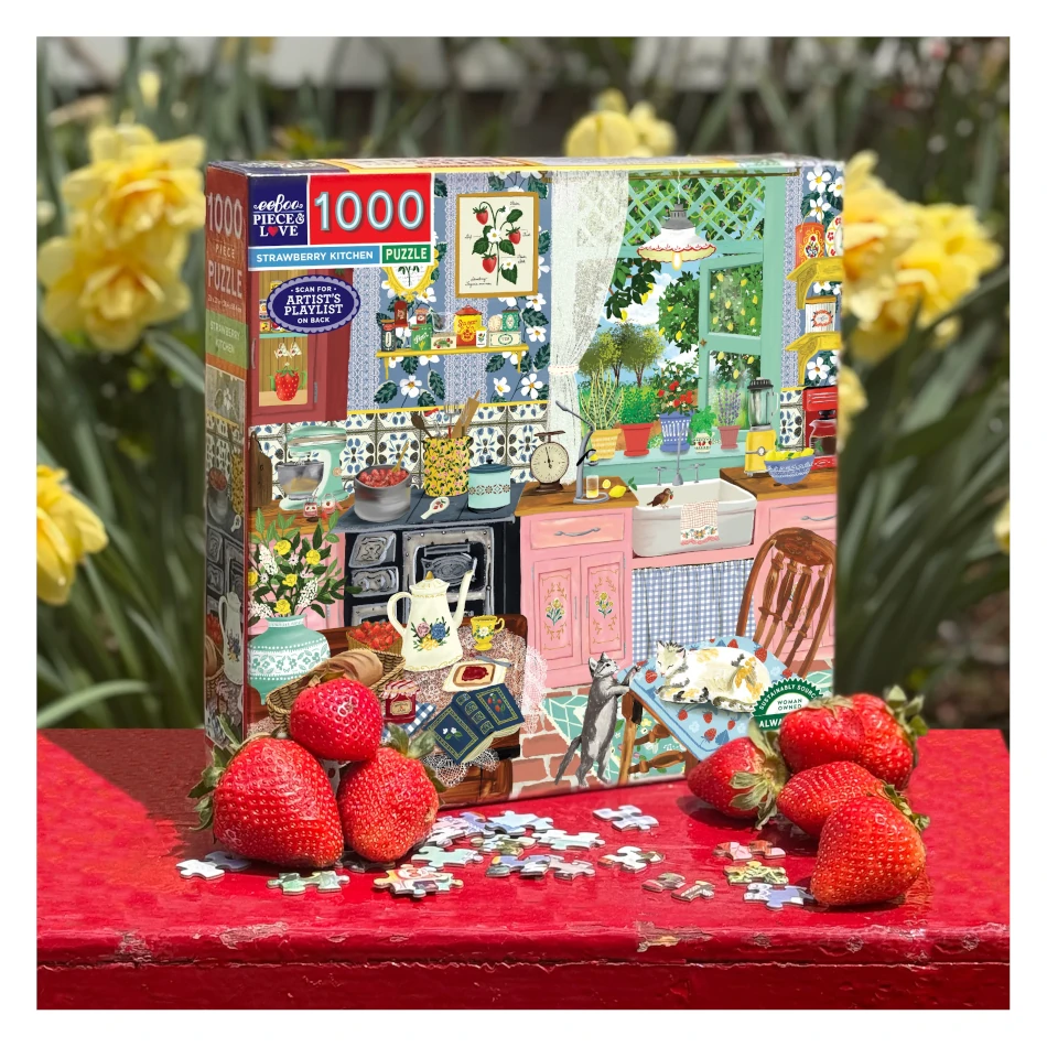 EeBoo Strawberry Kitchen 1000 Piece Puzzle
