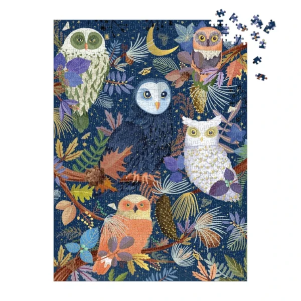 Galison Owls at Dawn 1000 Piece Foil Puzzle