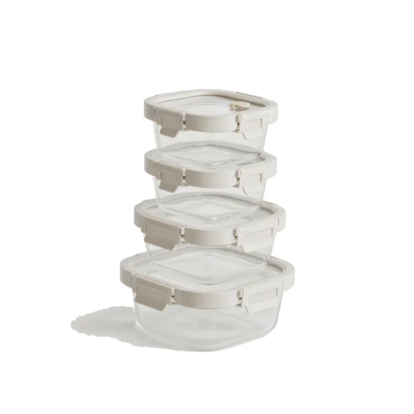Genicook Square Glass Container Set