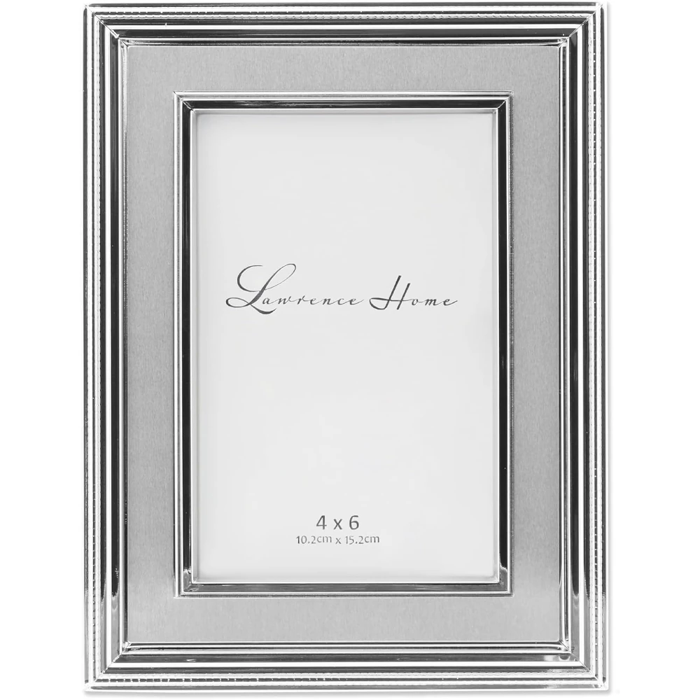 Lawrence Silver with Silver Panel 4x6 Picture Frame