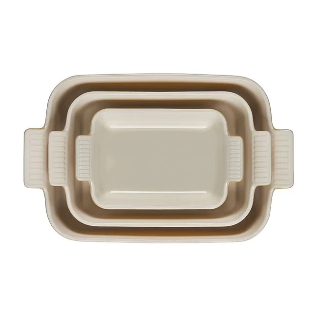 Le Creuset Heritage 3-Piece Rectangular Baking Dish Set - Nectar