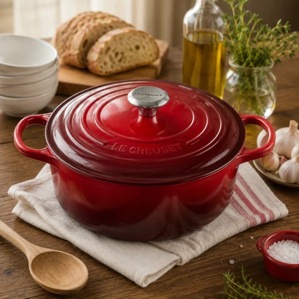 Le Creuset Signature Round Wide Oven - Cerise