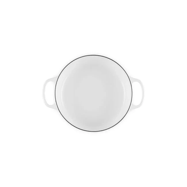 Le Creuset Signature Round Wide Oven - White