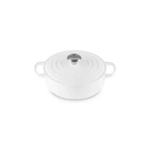 Le Creuset Signature Round Wide Oven - White