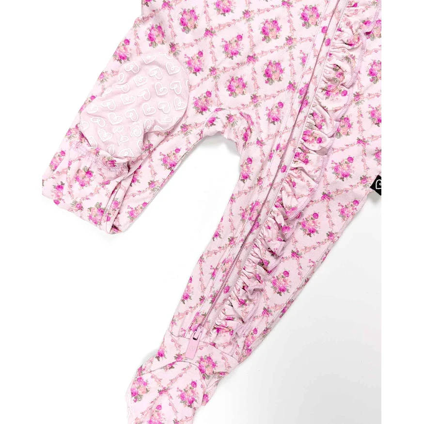 Lev Baby Caroline Ruffled Zippered Footie